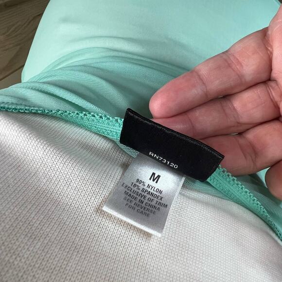 Frederick's of Hollywood Blue Lace and Mesh Slip Nightgown Women's M - Picture 2 of 6